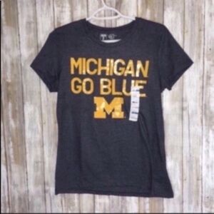 NCAA Michigan Wolverines Blue Logo Tee Women’s Small
